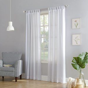 NWOB Semi-Sheer White Curtains - 2 panels - 40"w x 84"l